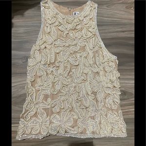 Vintage Naeem Khan Riazee Collection Ivory Tank